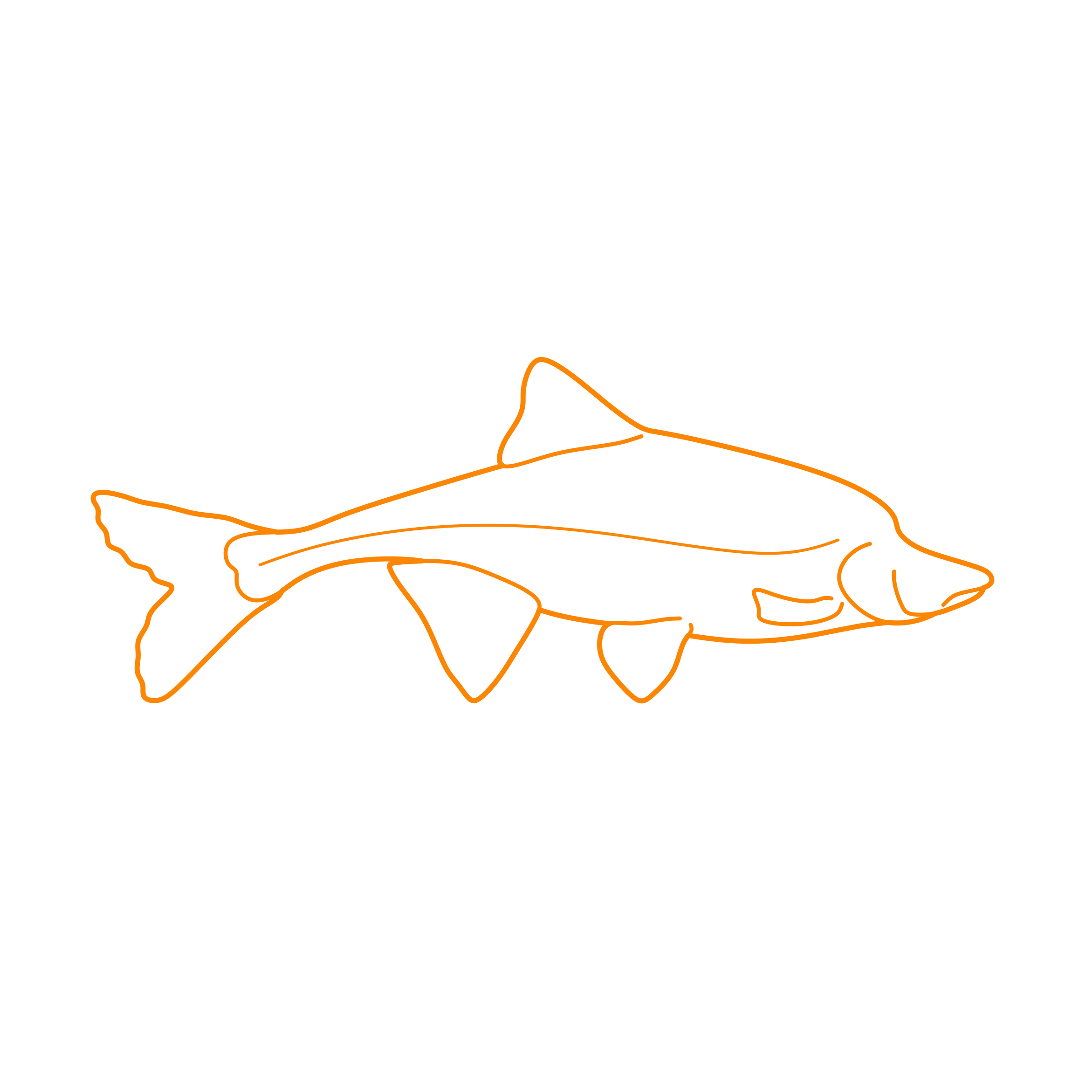 Animals Freshwater Fish Humpback Chub Line Art Svg Vector Free Vectors